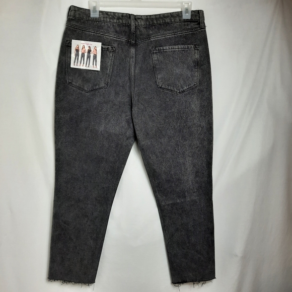 Simple Society Juniors Crop Jeans High Rise Straight Leg Distressed Size 15/32 - Picture 10 of 10